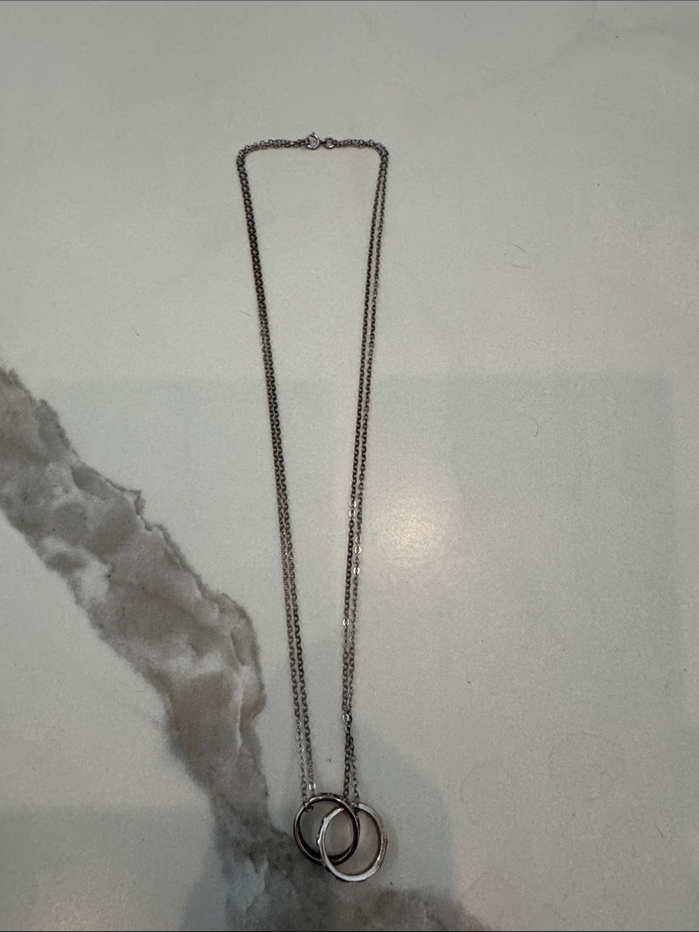 Harley-Davidson Sterling Silver Interlocking Circle Pendant Necklace